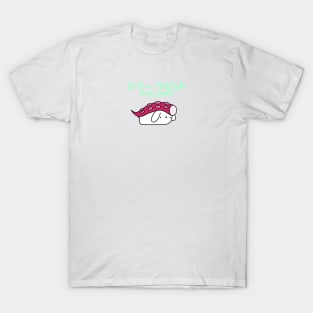 [Shilly Wabbit] Baby Lop Bunny Rabbit Dressing Up As A Tako Nigiri Sushi T-Shirt